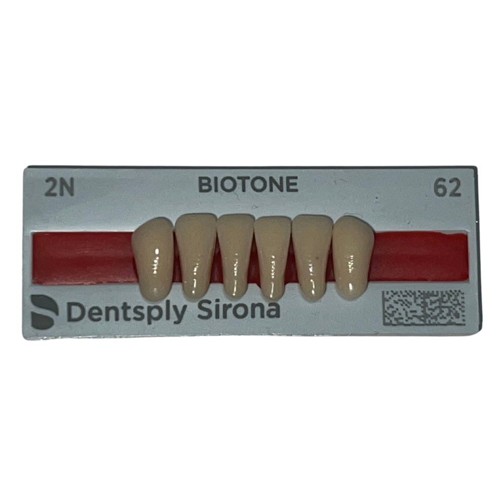 Biotone Anteriores Inferiores 1X6 Dientes Tablilla