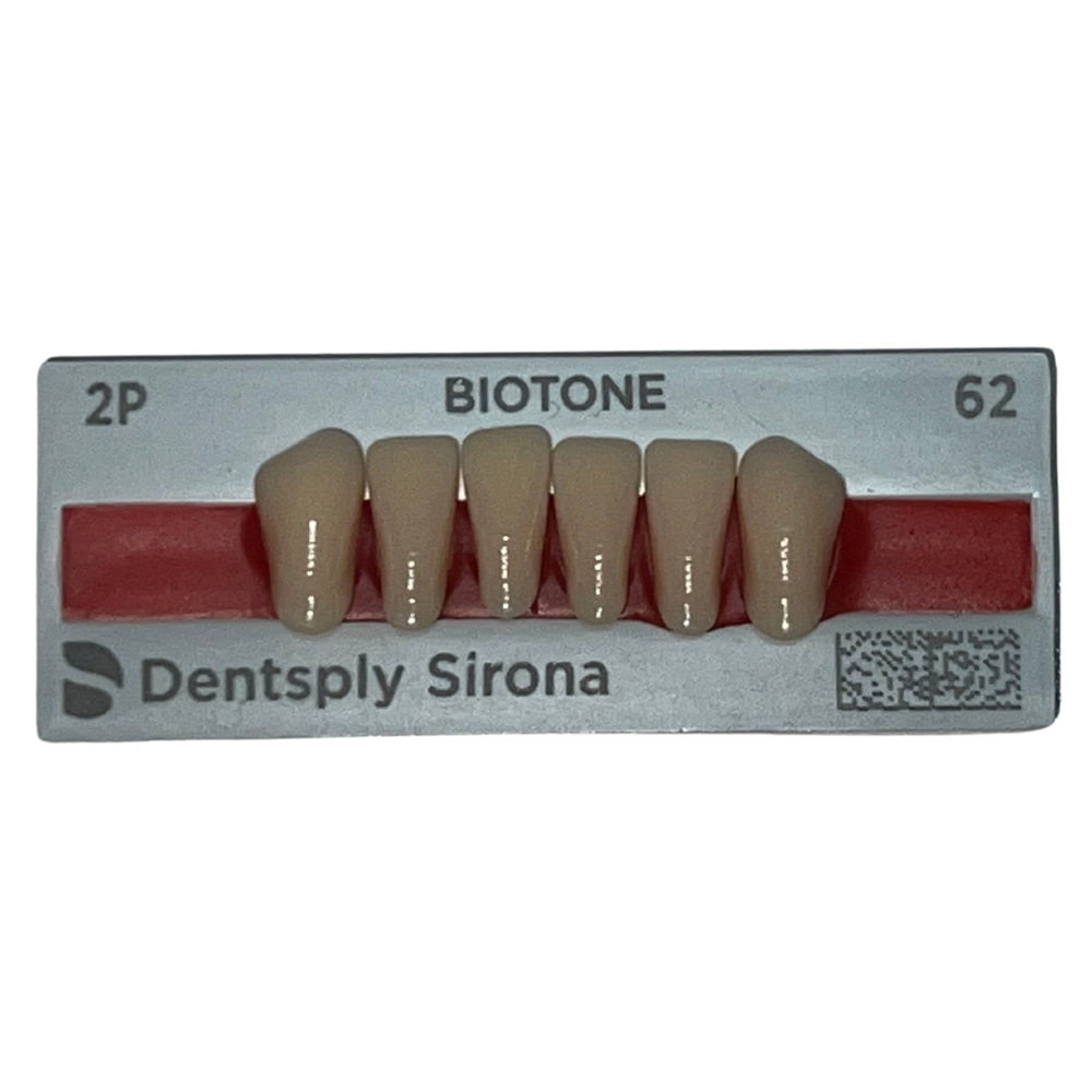 Biotone Anteriores Inferiores 1X6 Dientes Tablilla