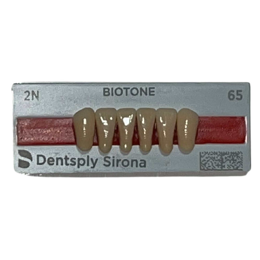 Biotone Anteriores Inferiores 1X6 Dientes Tablilla