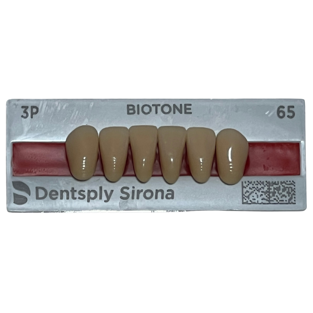 Biotone Anteriores Inferiores 1X6 Dientes Tablilla