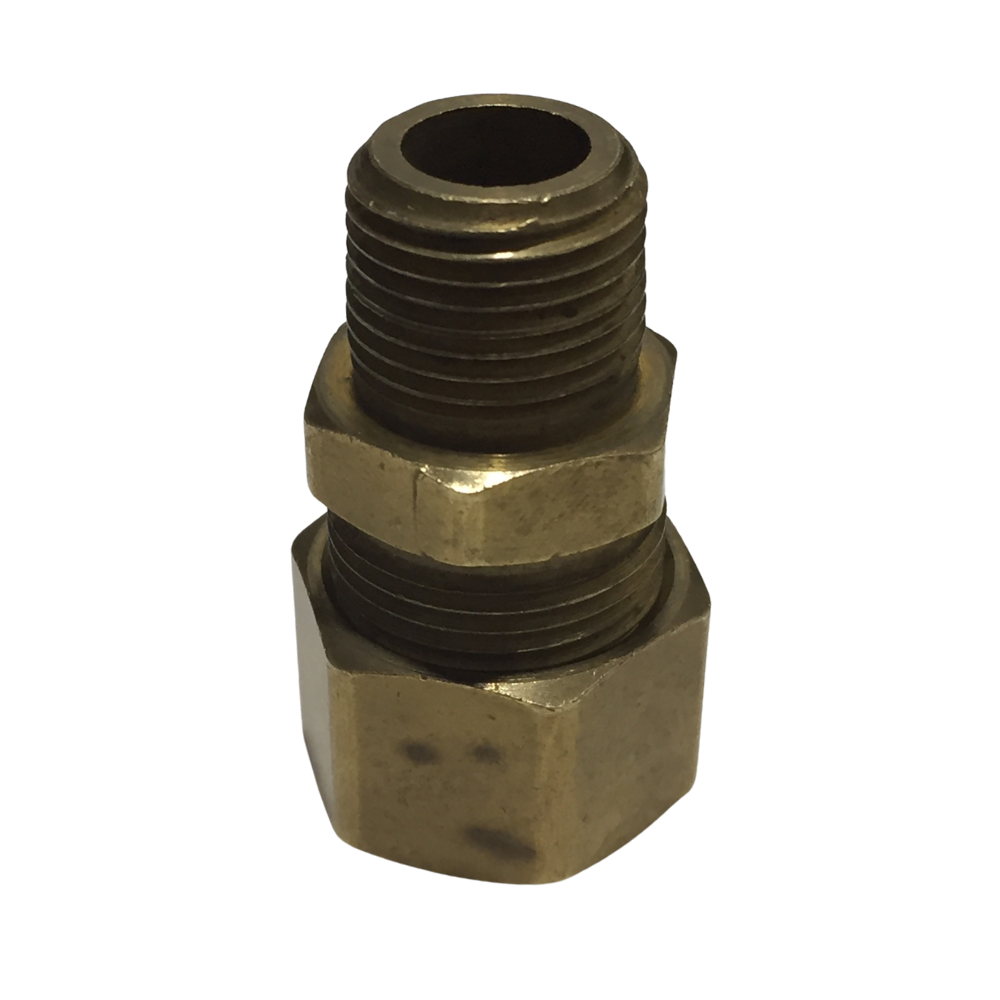 Conector Barril Recto 1/2” x 3/8” NPT Macho