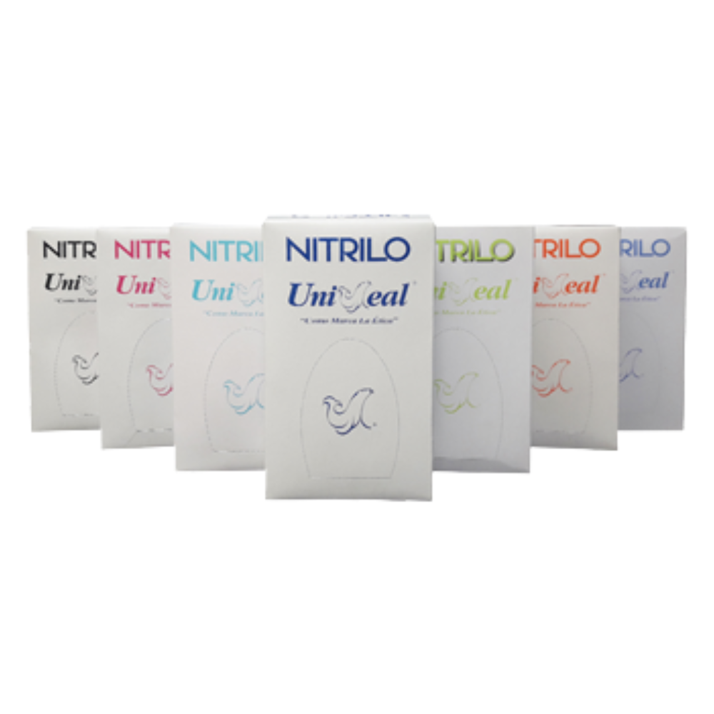 Guantes Nitrilo Uniseal Caja C/100 Colores
