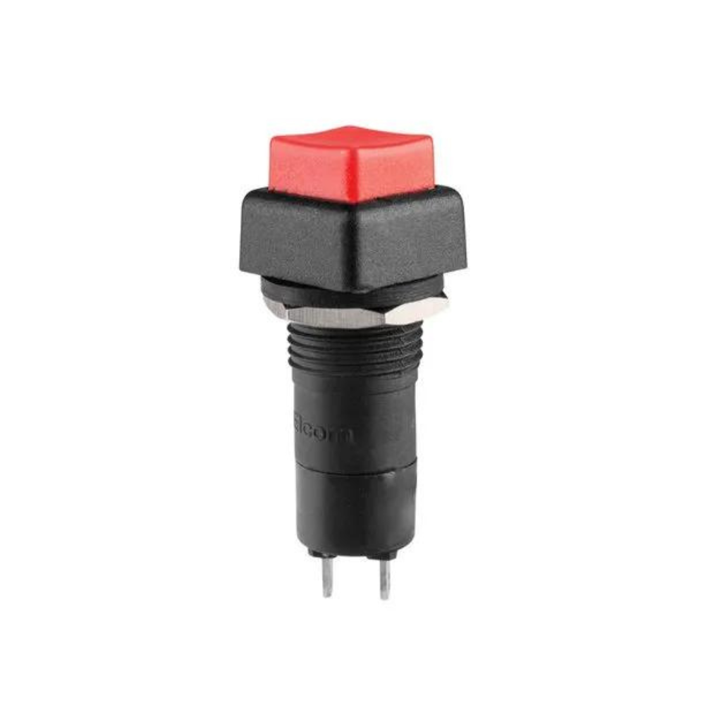 Push Button Rojo Cuadrado 1A 250VAC