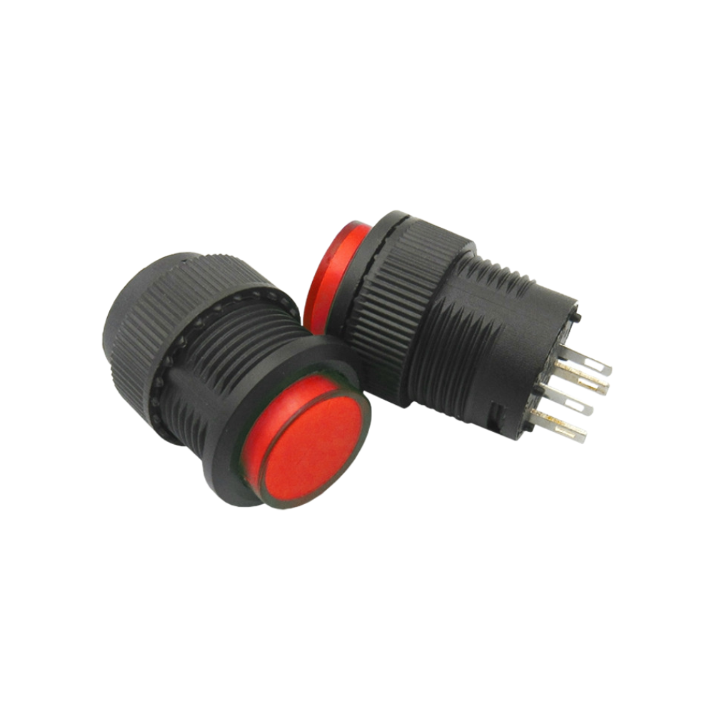 Push Button Rojo Led Redondo 3A 250VAC