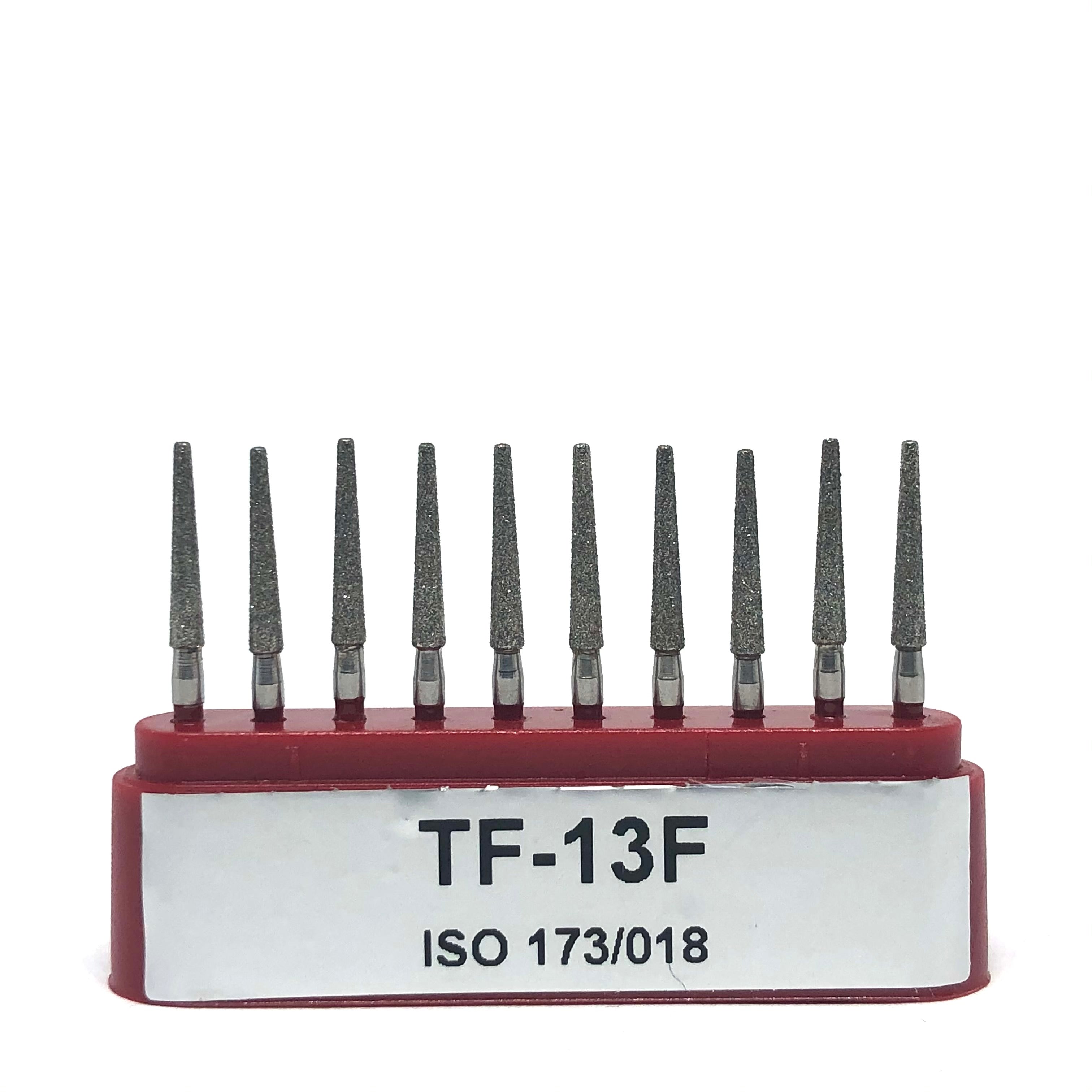 TF-13F Troncocónica Punta Plana Fresa Diamante Grano Fino 10 pz. DT