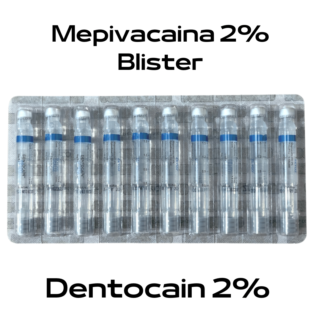 Dentocain 2% Plastico Blister C/ 10 Anestesia Cartucho Zeyco