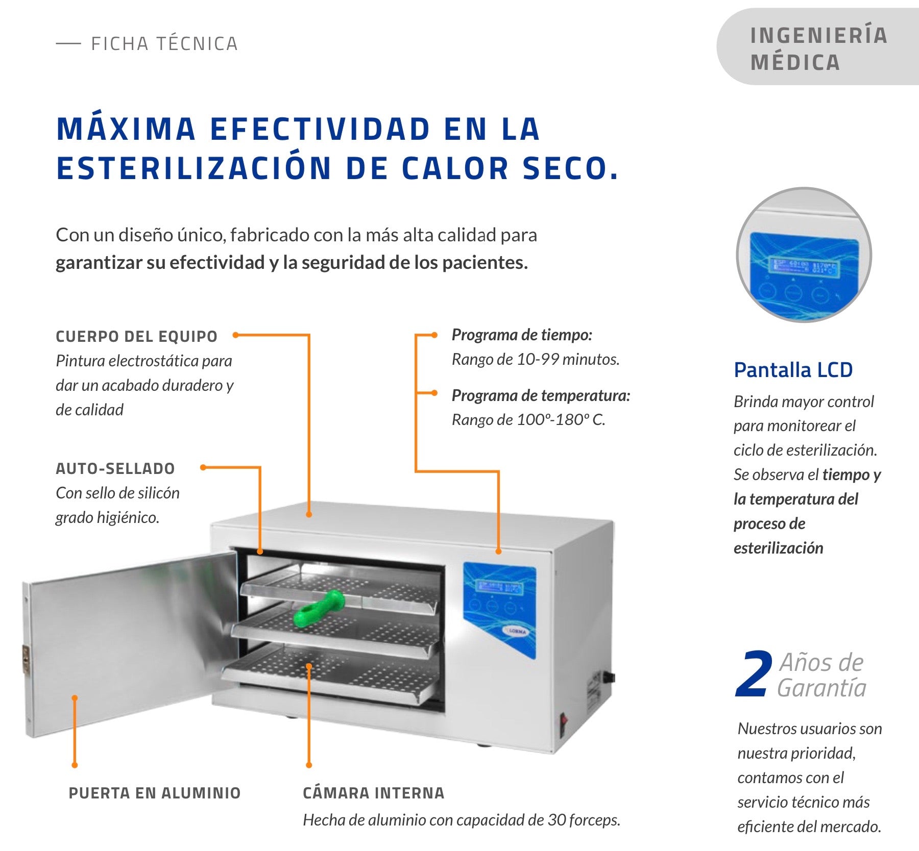 Esterilizador Calor Seco  M08 Lorma