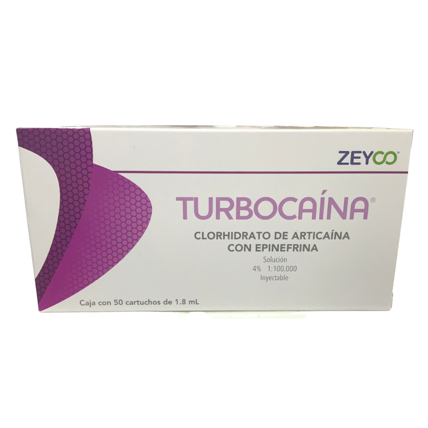 Turbocaina 4% Plastico Caja C/50 Anestesia Cartucho Zeyco