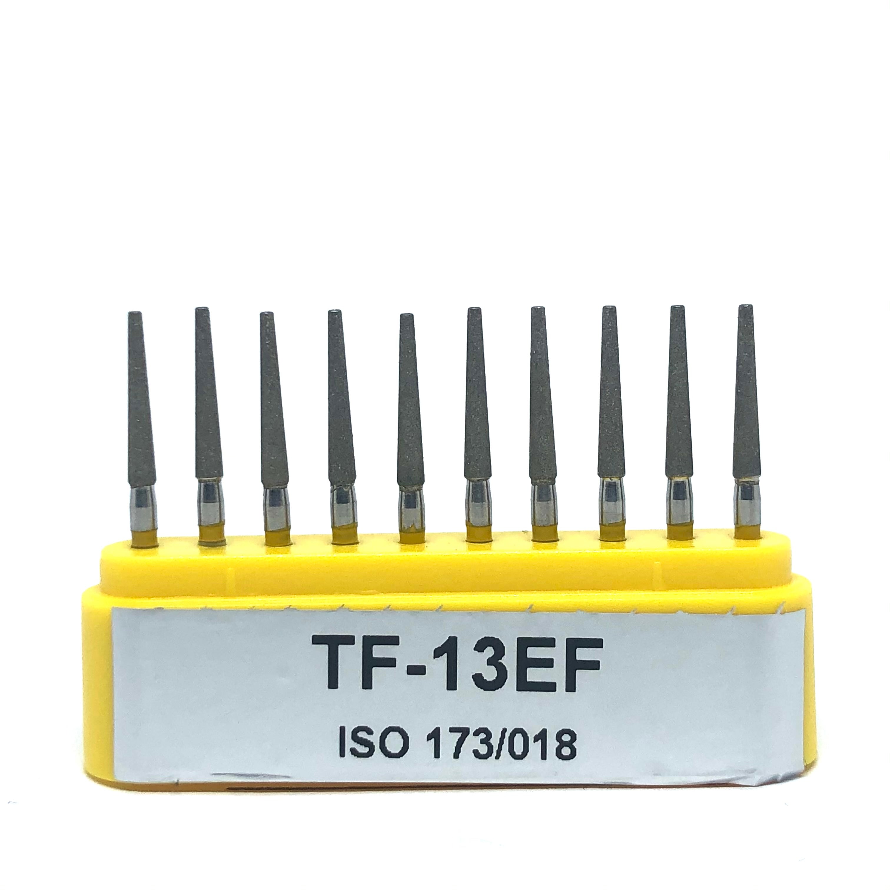 TF-13EF Troncocónica Punta Plana Fresa Diamante Grano XFino 10 pz. DT