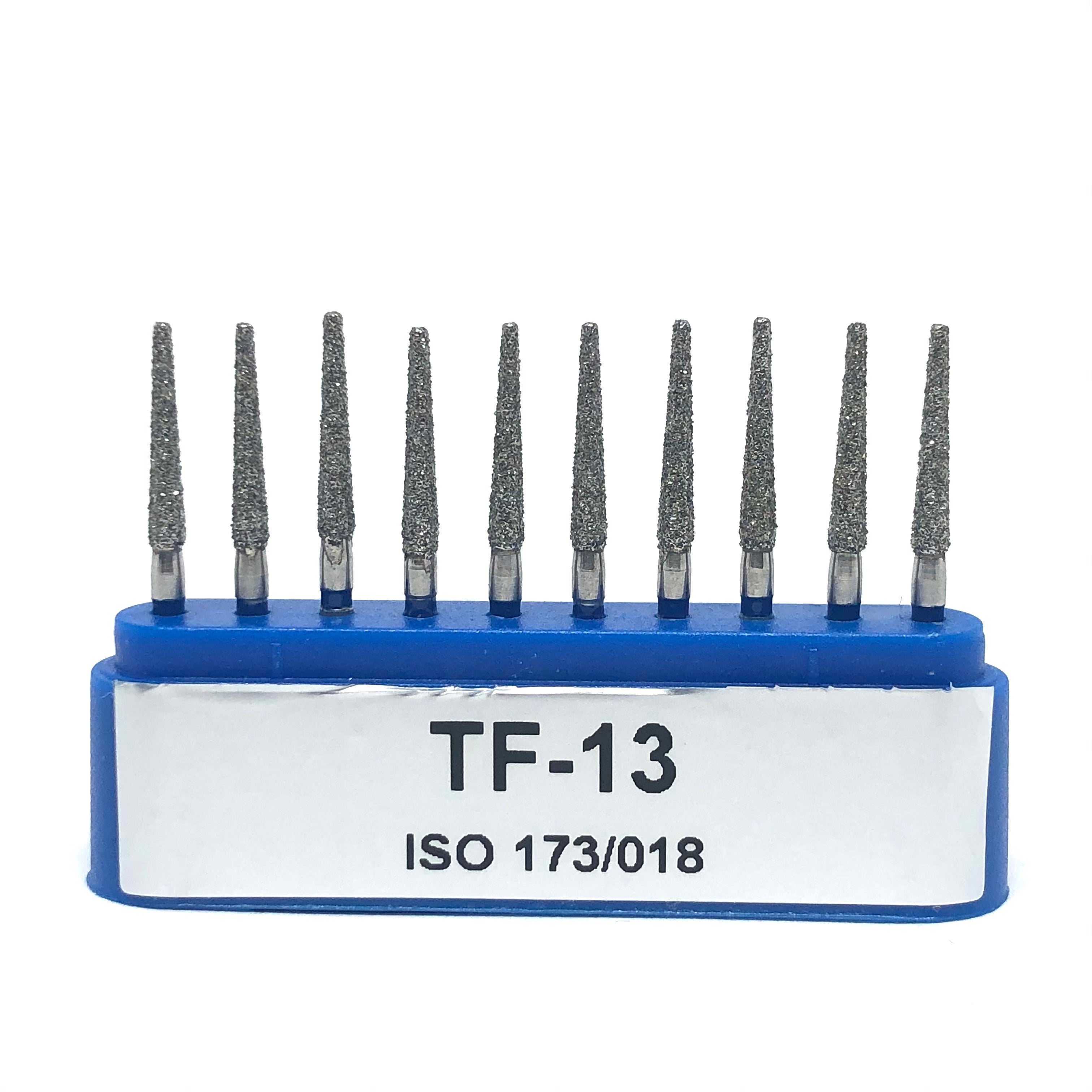 TF-13 Troncocónica Punta Plana Fresa Diamante Grano Medio 10 pz. DT