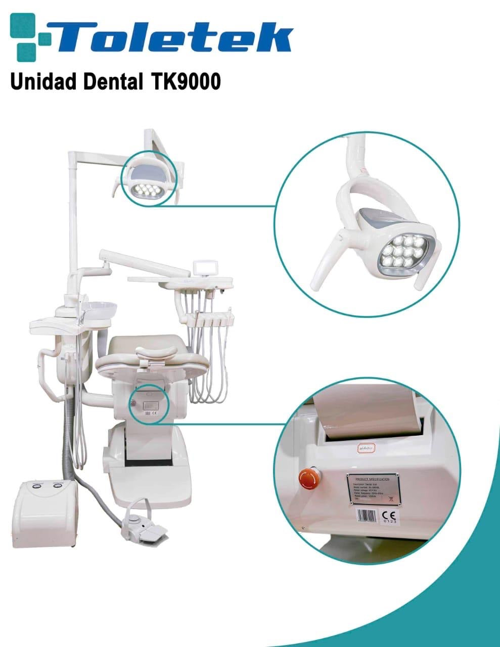 Sillón TK9000 Toletek (Unidad dental) - SDENTAL.MX Deposito Dental