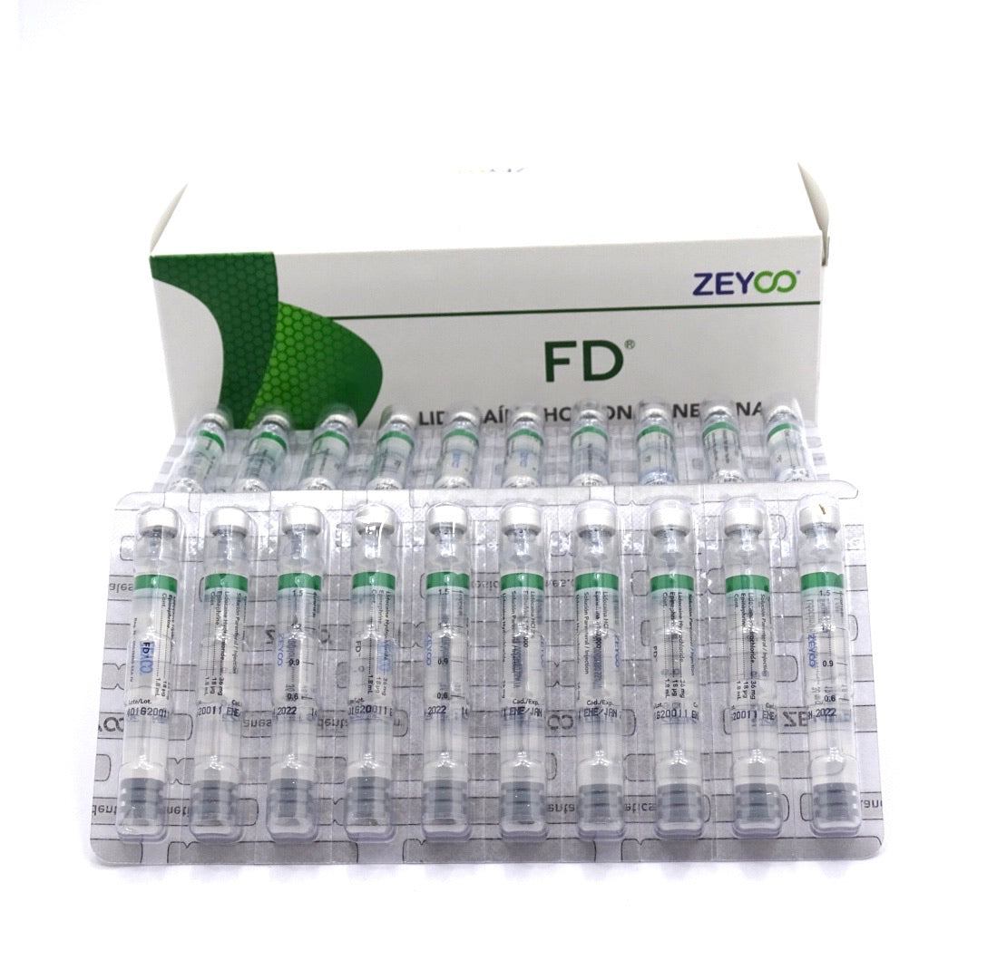FD 2% Plastico Caja C/50 Anestesia Cartucho Zeyco