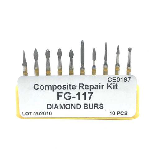Kit FG-117 Fresas Reparacion Resinas DT