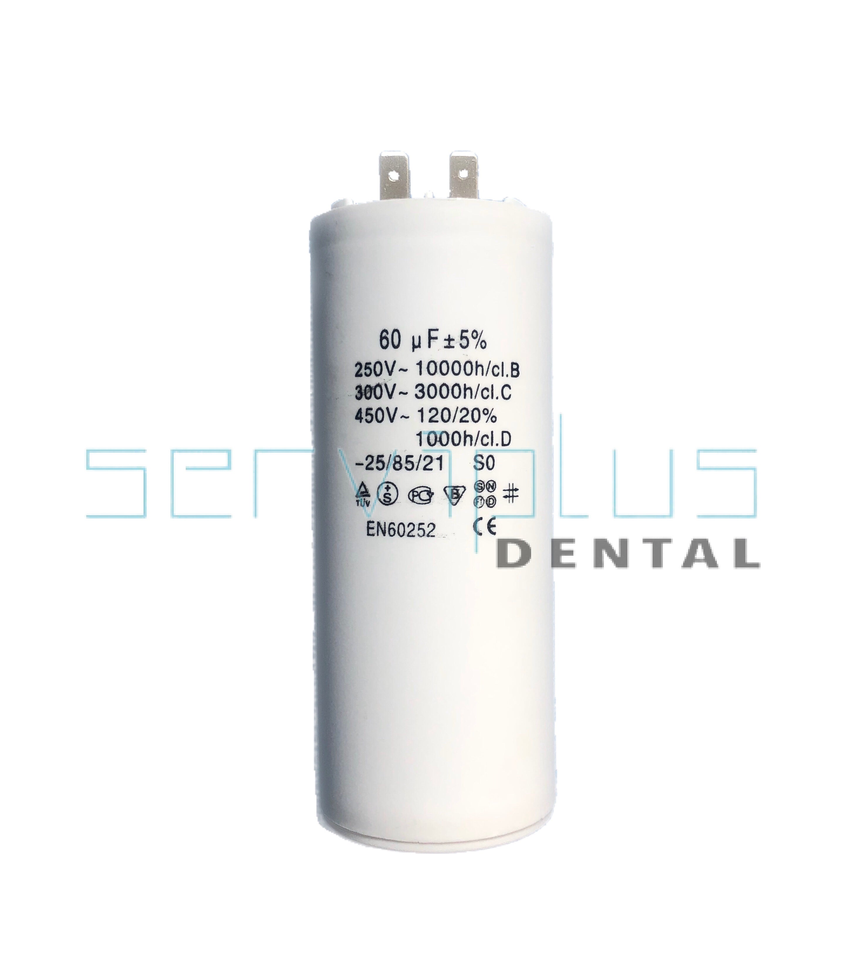 Capacitor 60 microfaradios 250v - 450v - SDENTAL.MX Deposito Dental
