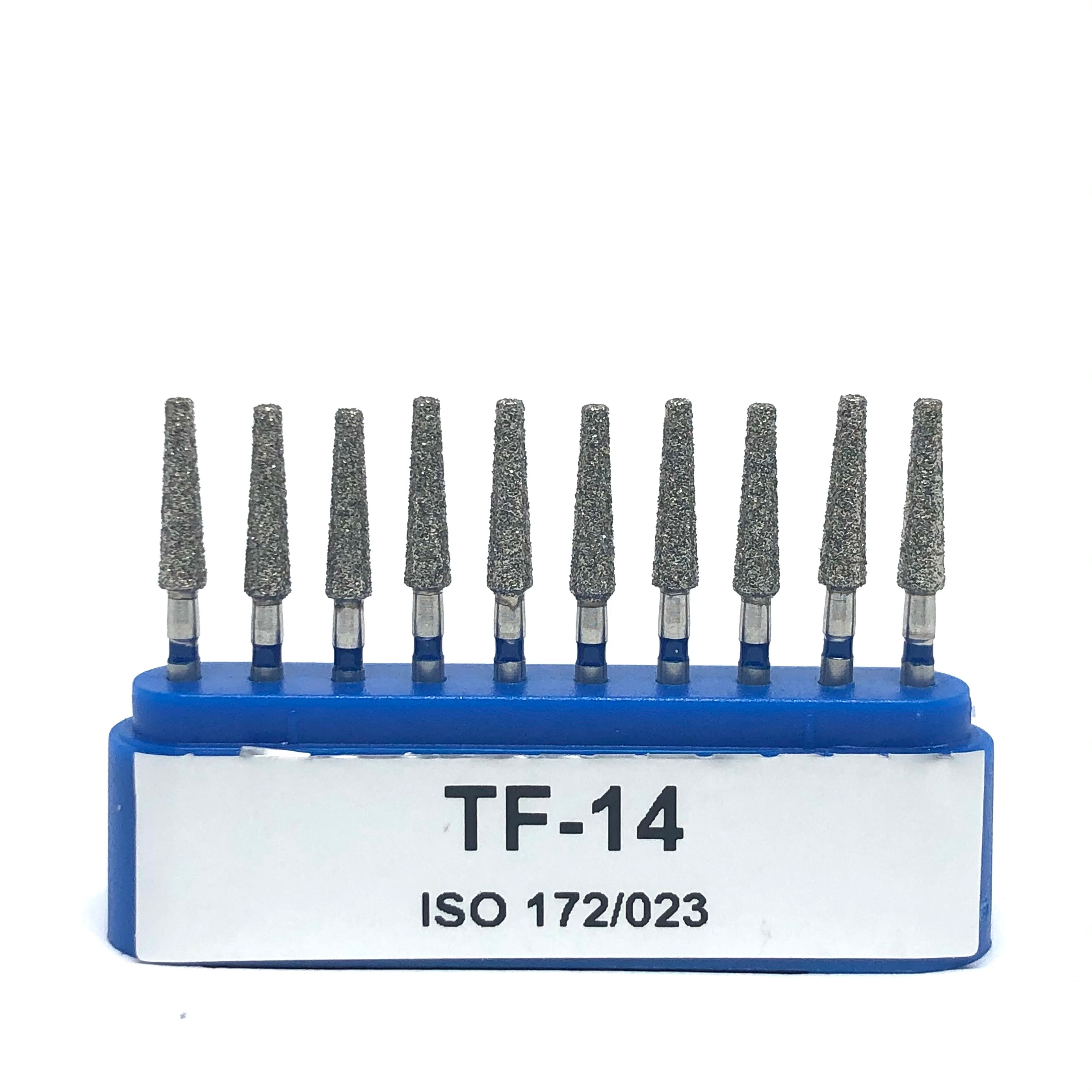 TF-14 Cilíndrica Punta Plana Fresa Diamante Grano Medio C/10 DT