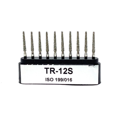 TR-12S Troncocónica Redondeada Fresa Diamante 10 pz. DT